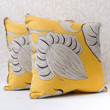 Load image into Gallery viewer, Pair of Tonala Sulphur Pillows