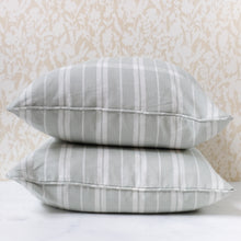 Load image into Gallery viewer, Pair of Linen Check Robin's Egg Pillows