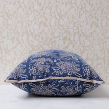 Load image into Gallery viewer, Peony Indigo Pillow