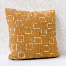 Load image into Gallery viewer, African Mud Cloth Orange Pillow
