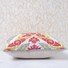 Load image into Gallery viewer, Antique Suzani Pillow with Azul Cord