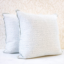 Load image into Gallery viewer, Pair of Patra Robin's Egg Hemp Silk Pillows