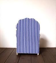 Load image into Gallery viewer, Blue and White Striped Beaded Chair