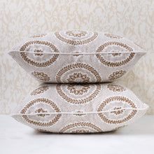 Load image into Gallery viewer, Pair of Laurel Raisin Pillows

