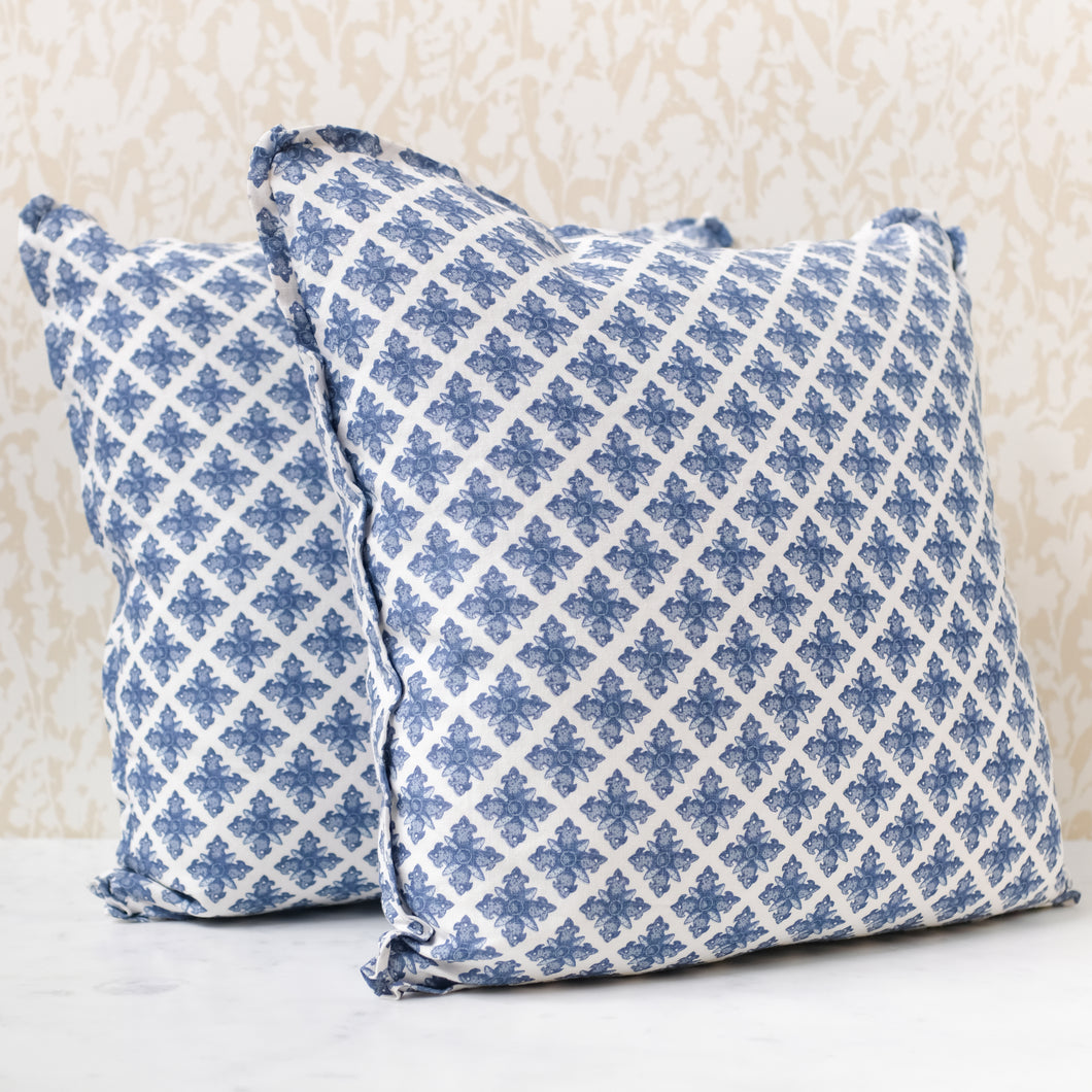 Pair of Granada Delft Delt Pillows