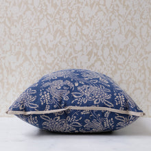 Load image into Gallery viewer, Peony Indigo Pillow
