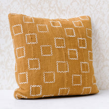 Load image into Gallery viewer, African Mud Cloth Orange Pillow
