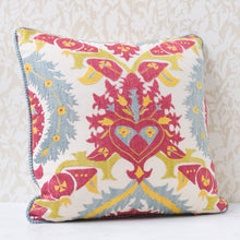 Load image into Gallery viewer, Antique Suzani Pillow with Azul Cord
