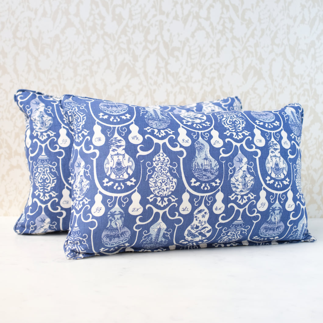 Pair of Imari Delft Pillows