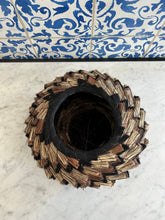 Load image into Gallery viewer, Black, Brown and Natural Hiccup Basket - Christine Adcock
