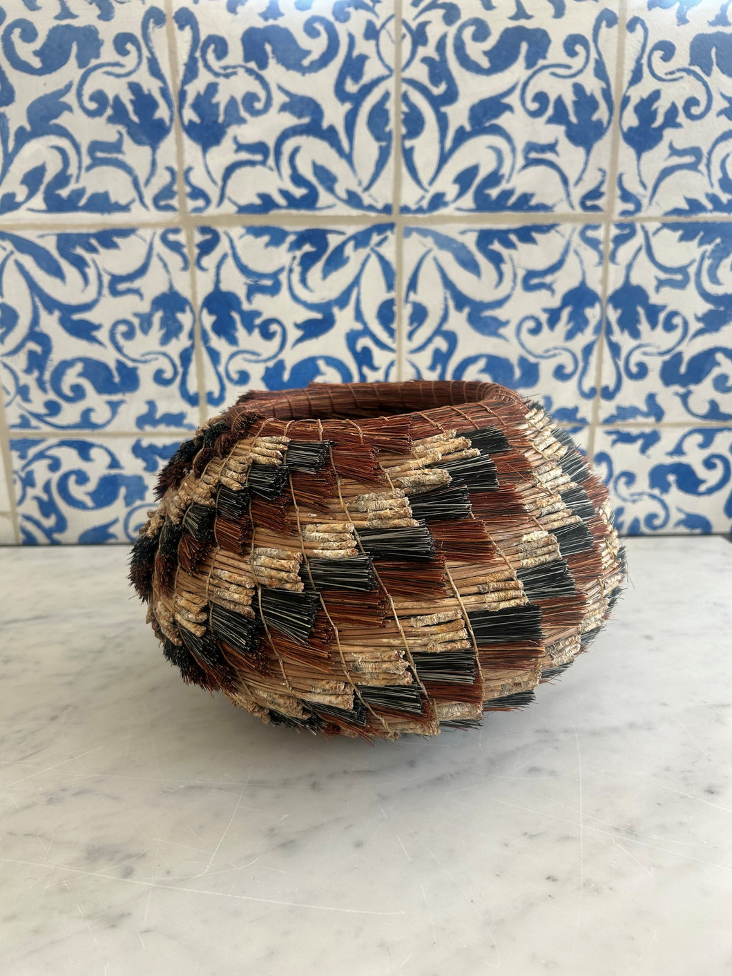 Rust Rim Gifu Black and Rust w pine needles ,rust rim Hiccup Basket - Christine Adco ...