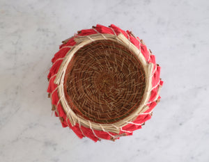 Red Date Palm & Pine Needle Basket - Christine Adcock