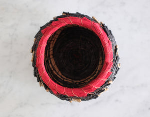 Black & Red Pine Needle Basket - Christine Adcock