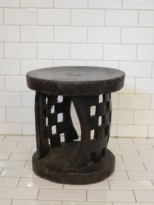 Carved checker stool - Benin