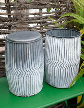 Load image into Gallery viewer, Galvanized Planter / Stool
