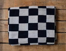Load image into Gallery viewer, Indigo Checked African Textile
