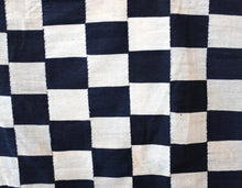 Load image into Gallery viewer, Indigo Checked African Textile
