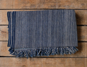Antique Indigo Striped African Textile